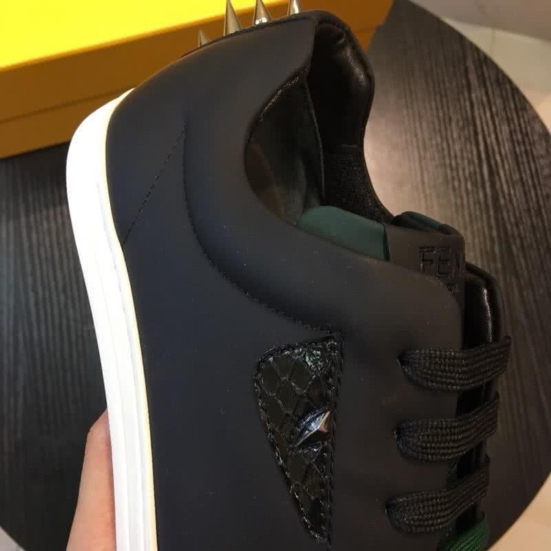 Fendi Sneakers Black Upper White Sole Men 6