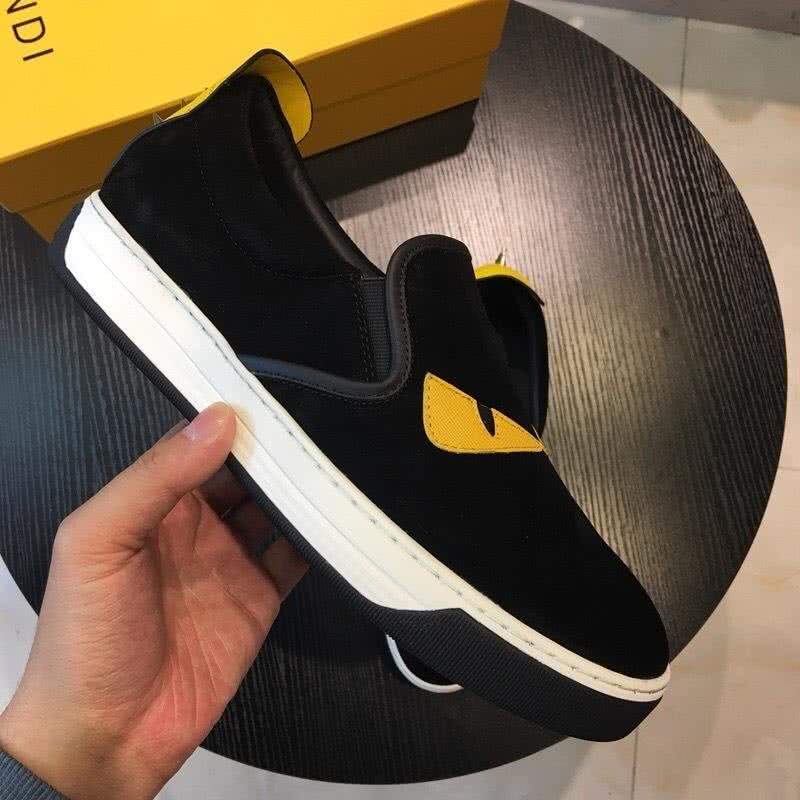 Fendi Sneakers Monsters Black And Yellow Upper White Sole Men 4
