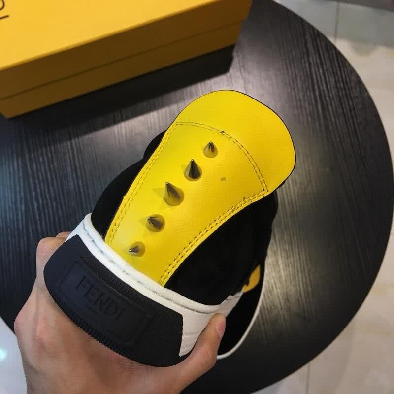 Fendi Sneakers Monsters Black And Yellow Upper White Sole Men 5