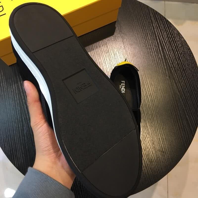 Fendi Sneakers Monsters Black And Yellow Upper White Sole Men 8