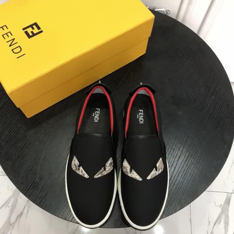 Fendi Sneakers Monster Black Upper White Sole Men 2