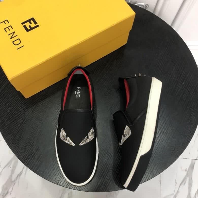 Fendi Sneakers Monster Black Upper White Sole Men 1