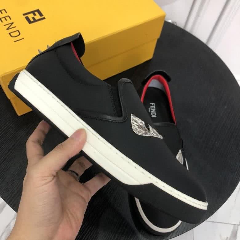 Fendi Sneakers Monster Black Upper White Sole Men 4