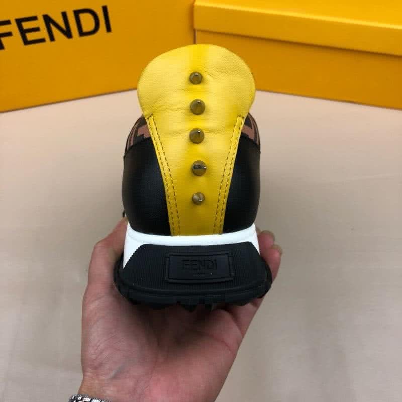 Fendi Sneakers Black Pink And Yellow Men 7