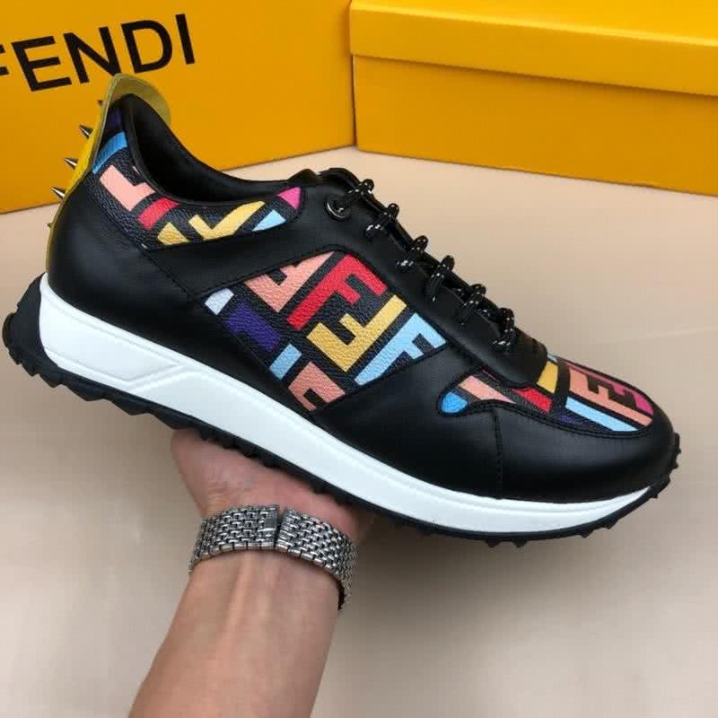 Fendi Sneakers Black Pink Blue Yellow Men 4