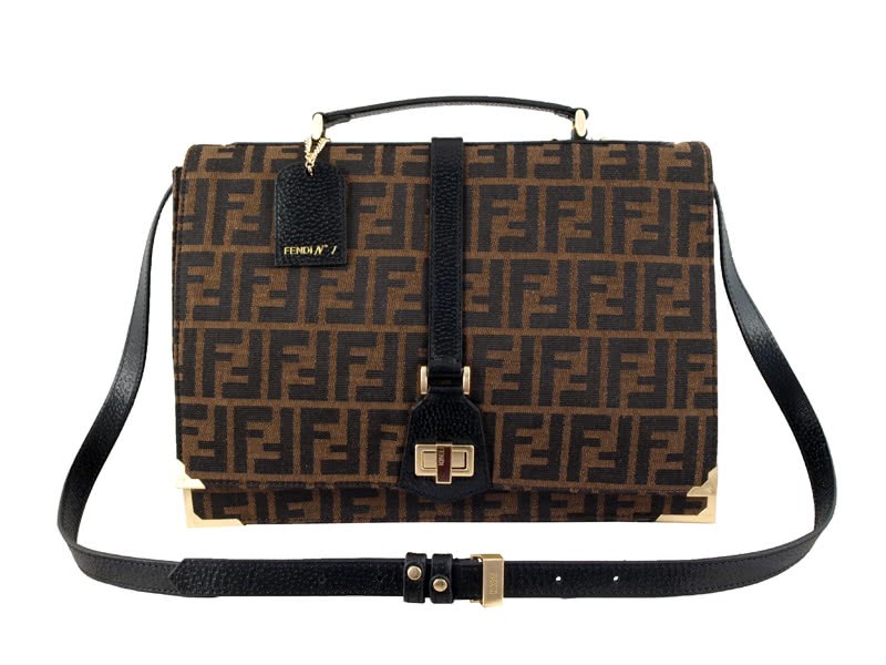 Fendi Classico No.1 Bag In Zucca Brown 1
