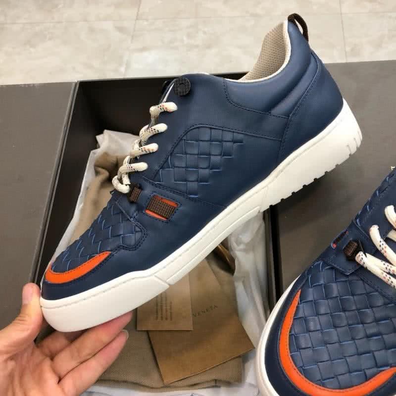 Bottega Veneta New Fashion Sneakers Cowhide Blue Men 8