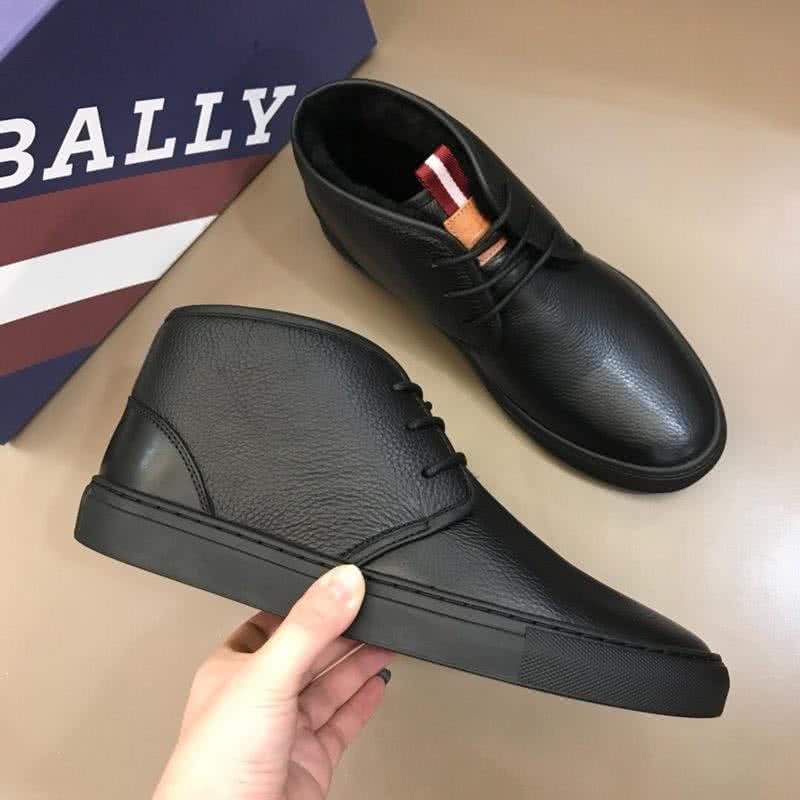 Bally Fashion Leather Sports Shoes Cowhide Black Men 4
