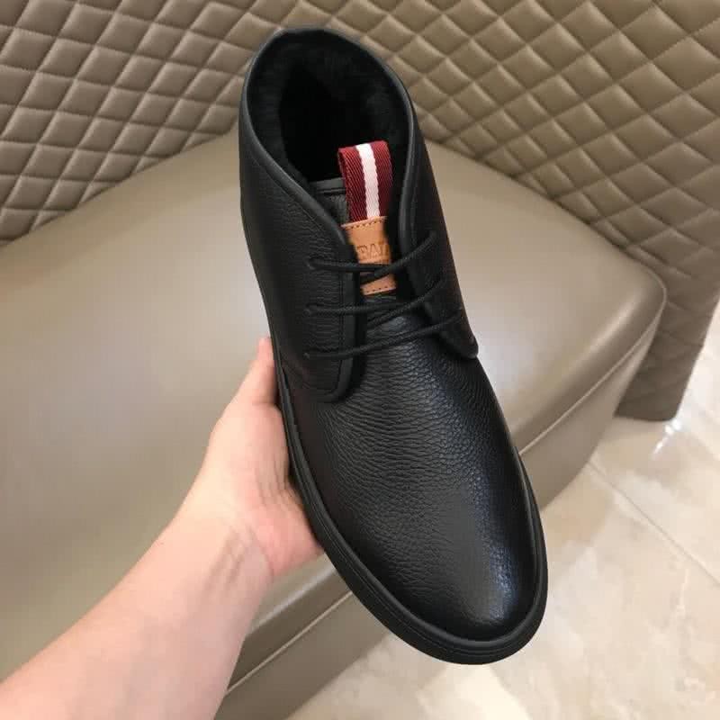 Bally Fashion Leather Sports Shoes Cowhide Black Men 7