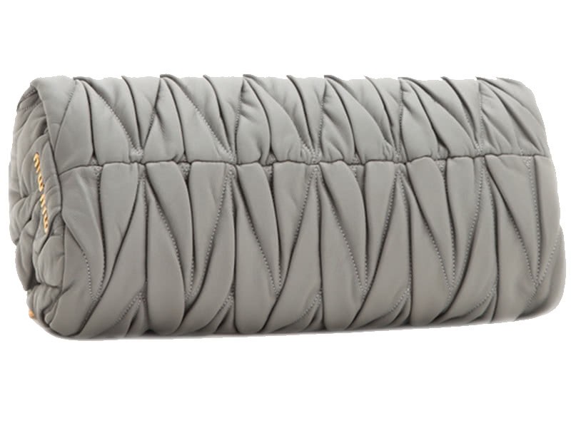Miu Miu Matelasse Oversized Convertible Clutch Grey 6