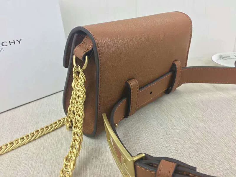Givenchy Small gv3 Bag In Grained Leather And Suede Brown 7