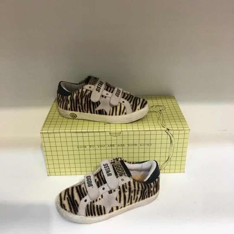 Golden Goose∕GGDB Kids Superstar Sneaker Antique style Kids zebra-stripe Black 4