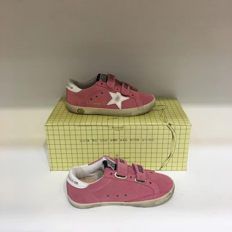 Golden Goose∕GGDB Kids Superstar Sneaker Antique style Pink and  White star 4