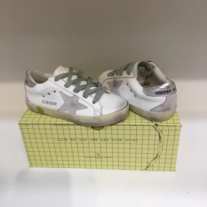 Golden Goose∕GGDB Kids Superstar Sneaker Antique style White and Grey star 8