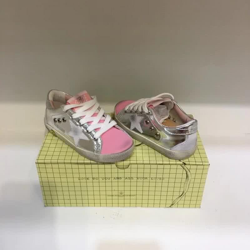 Golden Goose∕GGDB Kids Superstar Sneaker Antique style Silver/Pink/Gold 8