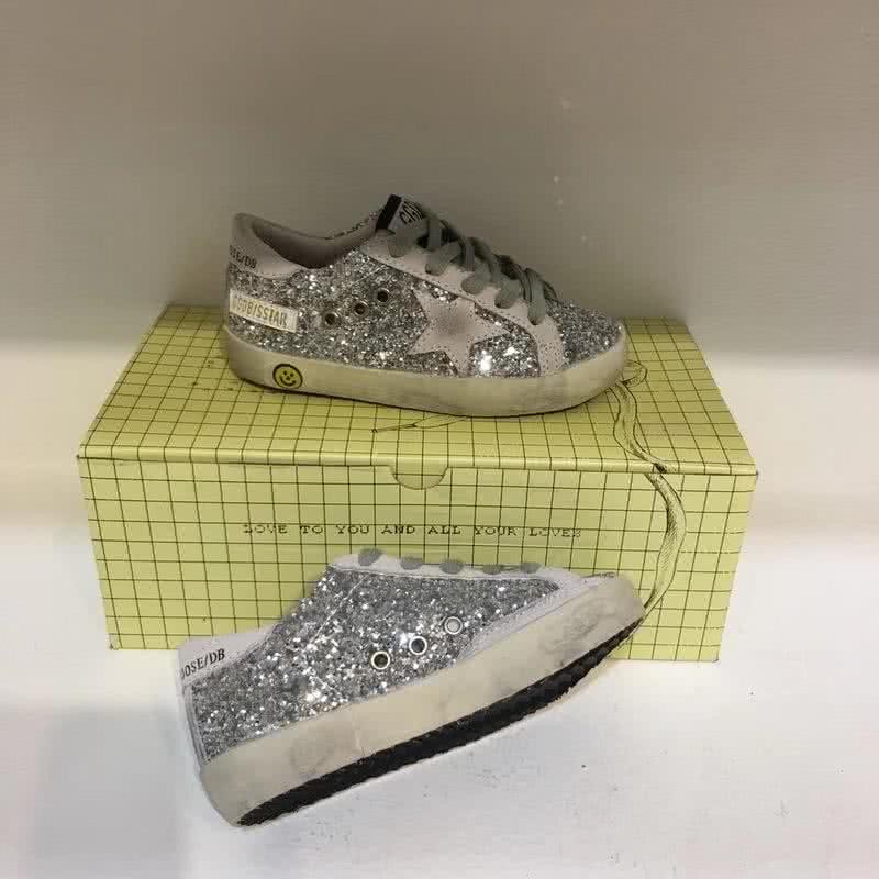 Golden Goose∕GGDB Kids Superstar Sneaker Antique style Grey paillette 9