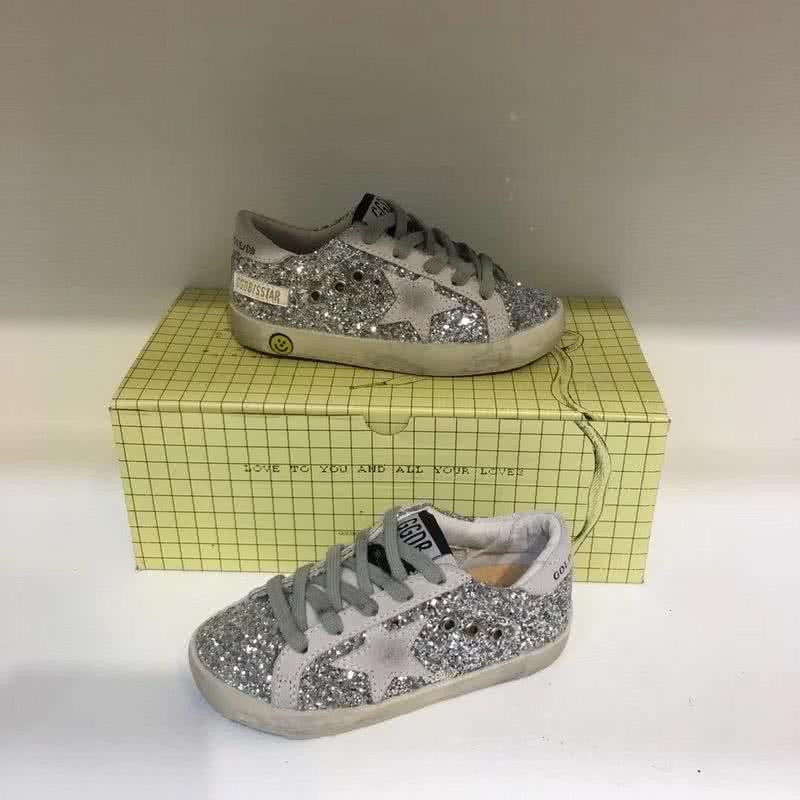 Golden Goose∕GGDB Kids Superstar Sneaker Antique style Grey paillette 10