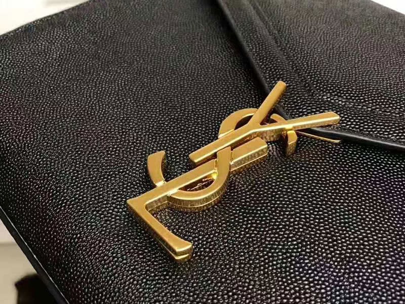 Saint Laurent Cassandra Top Handle Medium Bag In Grain Leather Black 5