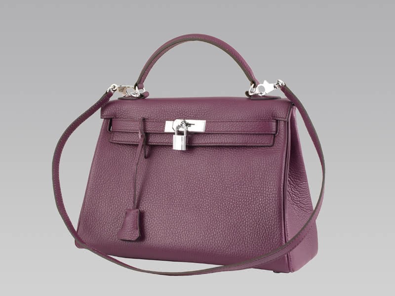 Hermes Kelly 32cm Togo Leather Clemence Raisin 2