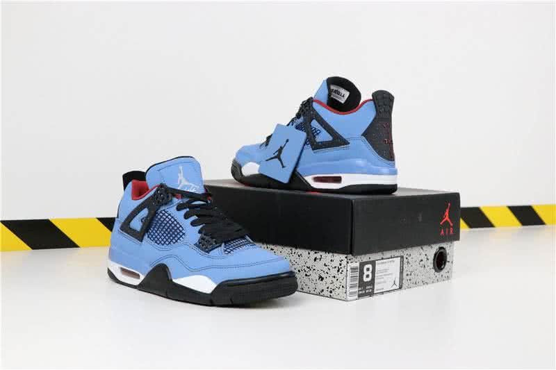 Travis Scott x Air Jordan 4 Houston Oilers Blue And Black Men 7