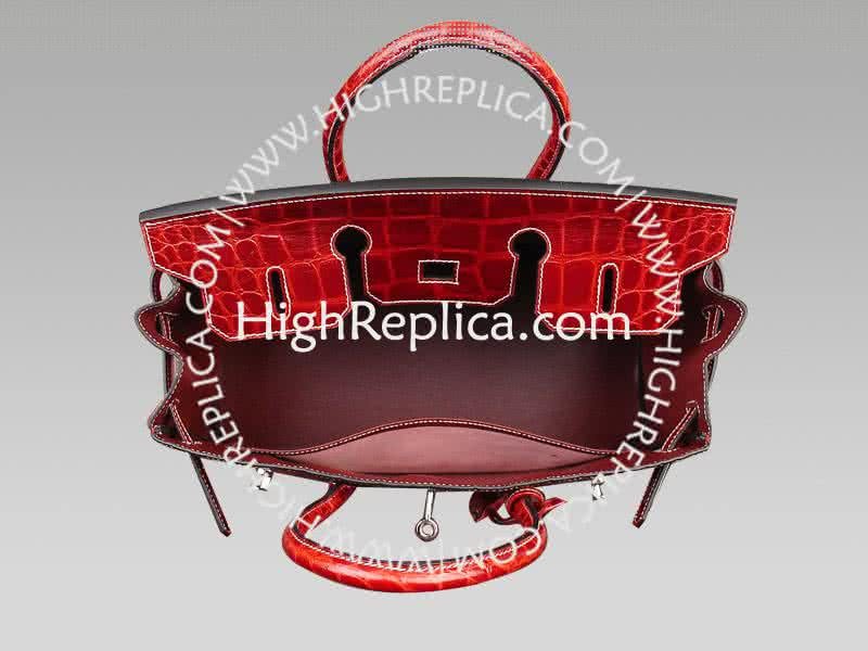 Hermes Birkin 35 Cm Red Mock Croc 12