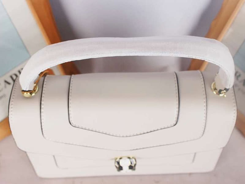 Bvlgari Flap Cover Serpenti Forever 25cm Calfskin White 7