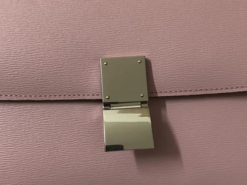 Celine Medium Classic Bag In Box Calfskin Pink 7