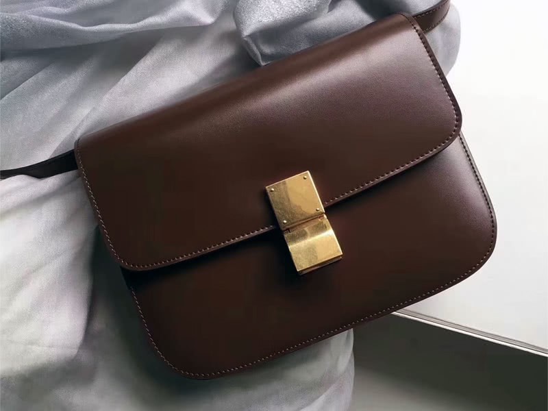 Celine Medium Classic Bag In Box Calfskin Brown 1