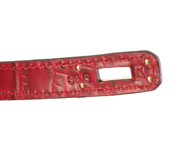 Hermes Matte Kelly Pochette Crocodile Red 8