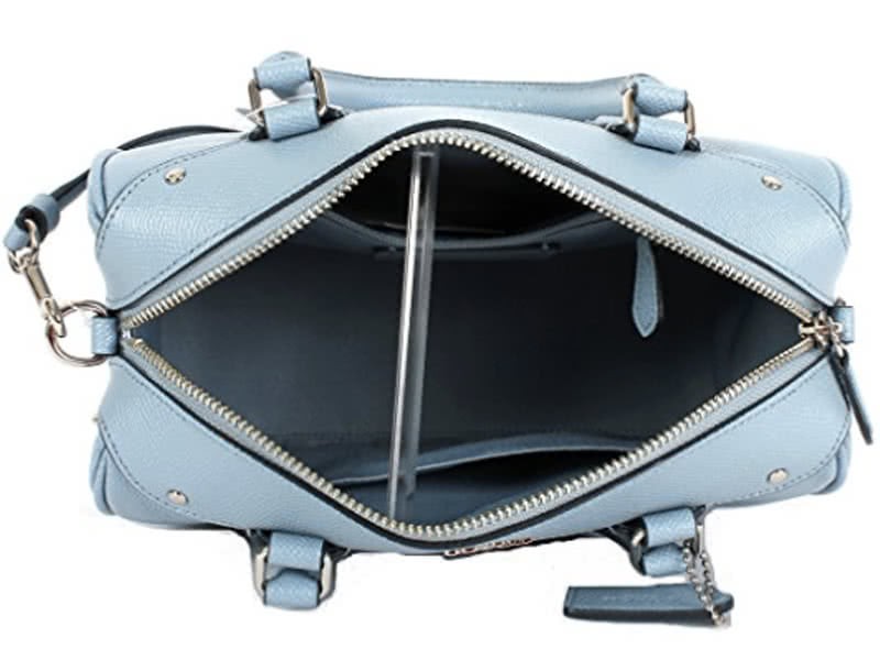 Coach Mini Bennett Crossbody Satchel Crossgrain Leather Blue 5