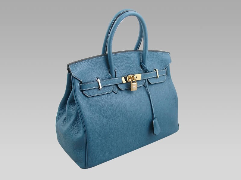 Hermes Birkin 35 Togo Leather Blue 2