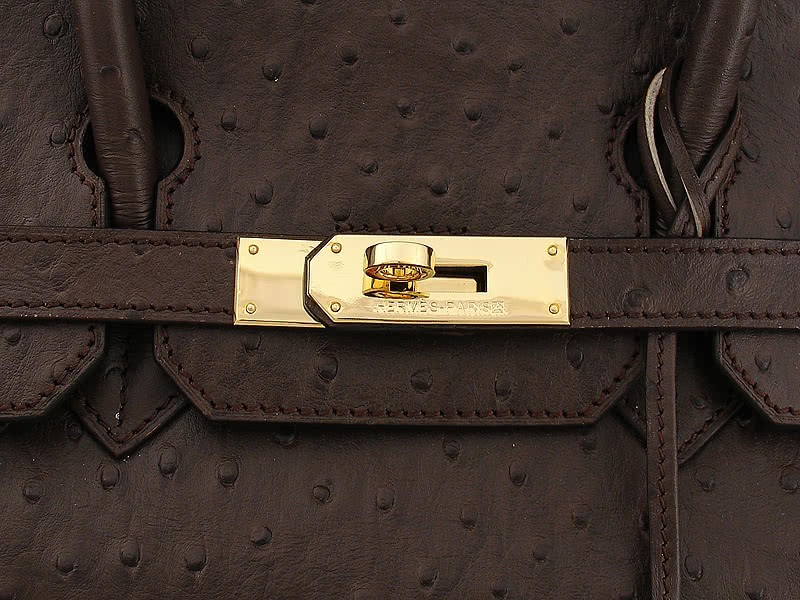 Hermes Birkin 35 Cm Ostrich Chocolate 9