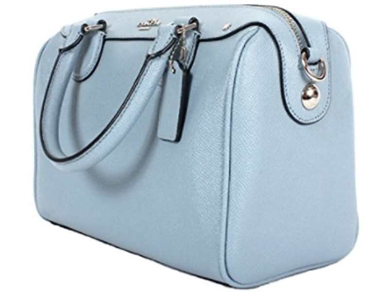 Coach Mini Bennett Crossbody Satchel Crossgrain Leather Blue 3