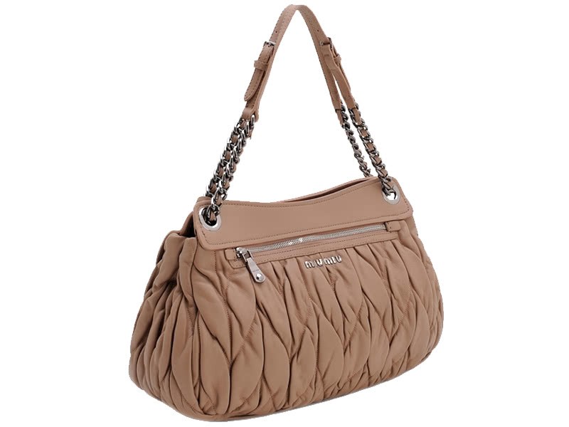 Miu Miu Matelasse Shoulder Bag Brown 5