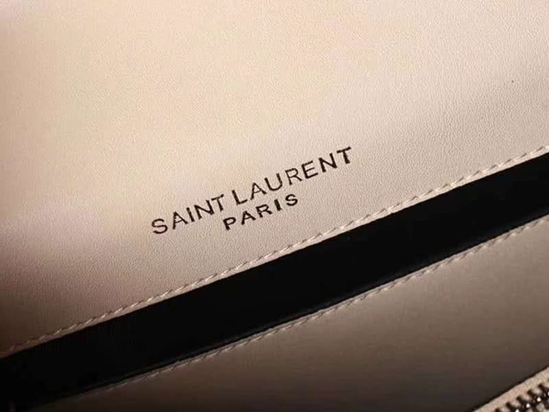 Saint Laurent Jamie Medium Carre Rive In Clafskin Cream 9