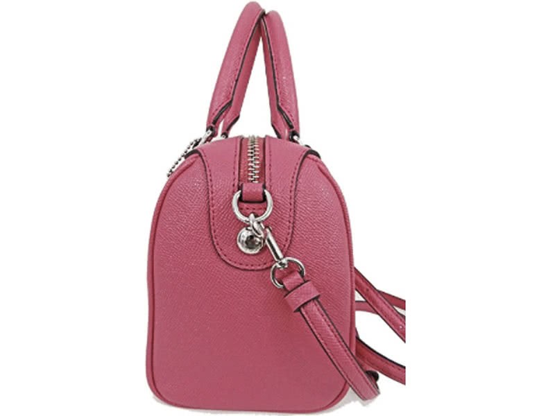 Coach Mini Bennett Crossbody Satchel Crossgrain Leather Strawberry 3
