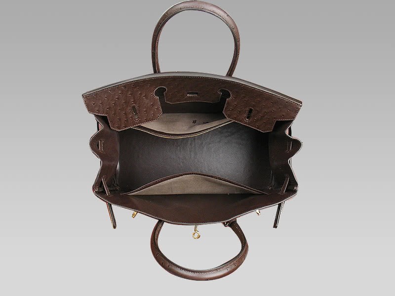 Hermes Birkin 35 Cm Ostrich Chocolate 10