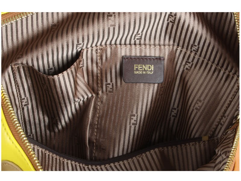 Spring Summer 2012 Fendi Tricolor Chameleon Convertible Tote Beige Yellow Orange 11