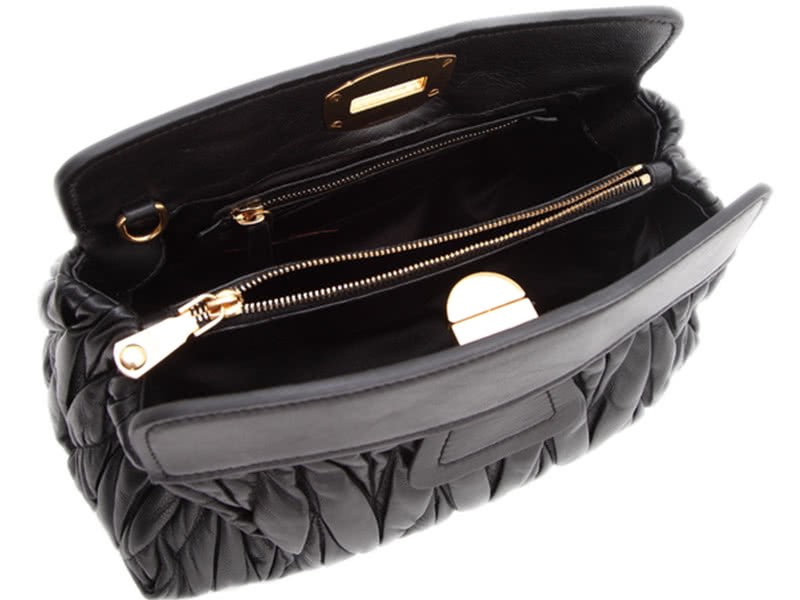 Miu Miu Matelasse Oversized Convertible Clutch Black 9