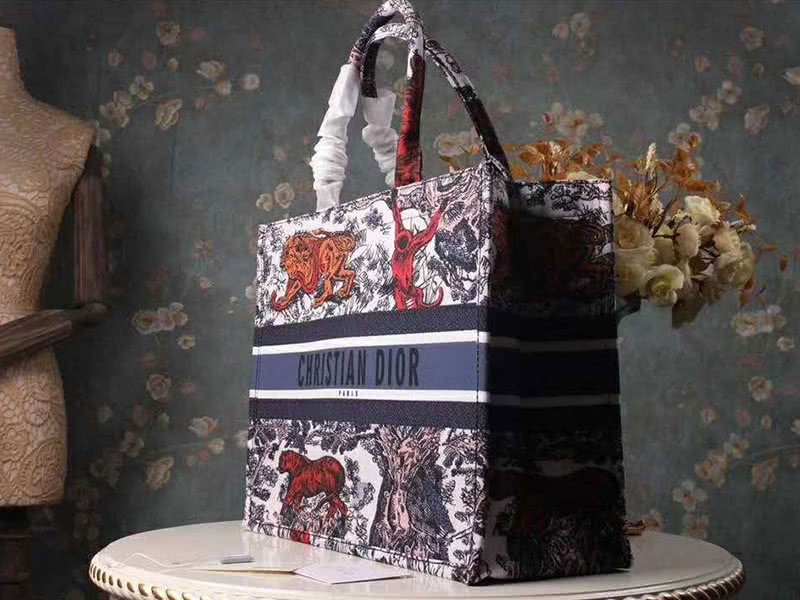 Dior Book Tote Toile De Jouy Bag Blue 2