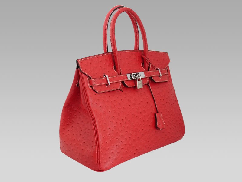 Hermes Birkin 35 Cm Ostrich Rouge Vif 2