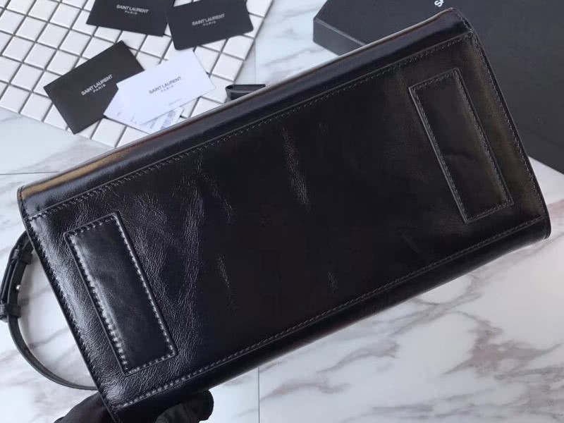 Saint Laurent Sac De Jour Clafskin Satchel Black 5