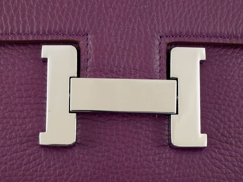 Hermes Constance 23 Single Shoulder Bag Togo Leather Purple 6