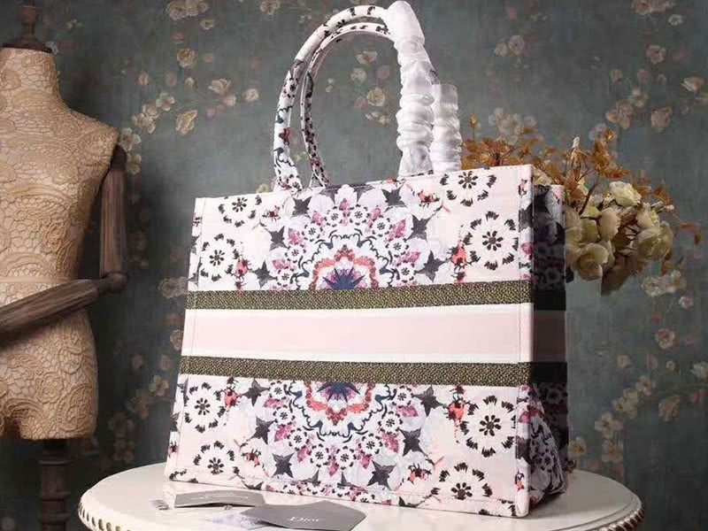 Dior Book Tote Kaleidoscopic Bag Multicolored Pinkish 3