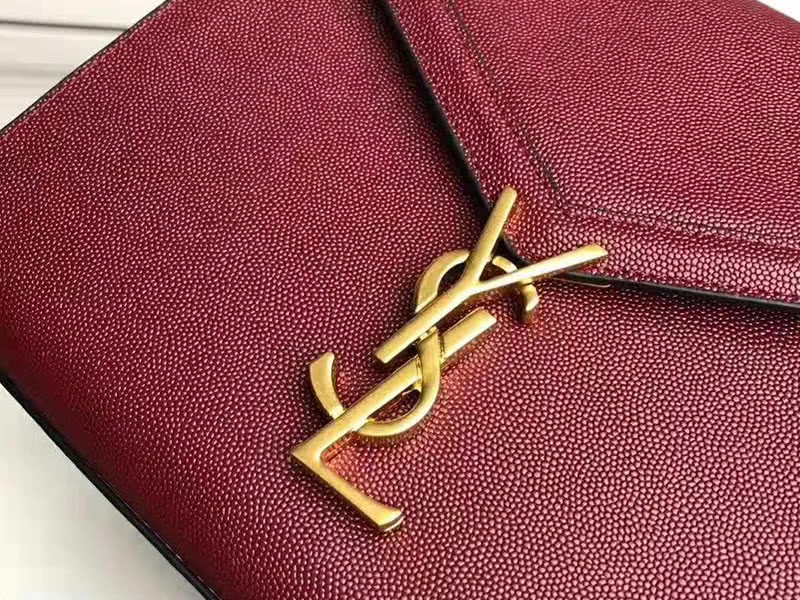 Saint Laurent Cassandra Top Handle Medium Bag In Grain Leather Burgundy 5