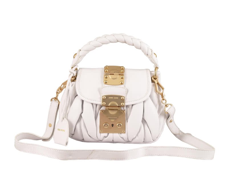 Miu Miu Small Coffer Bag White 1