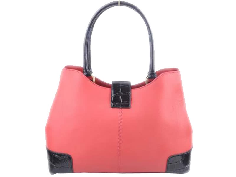 Fendi Chameleon Leather Tote Red 3