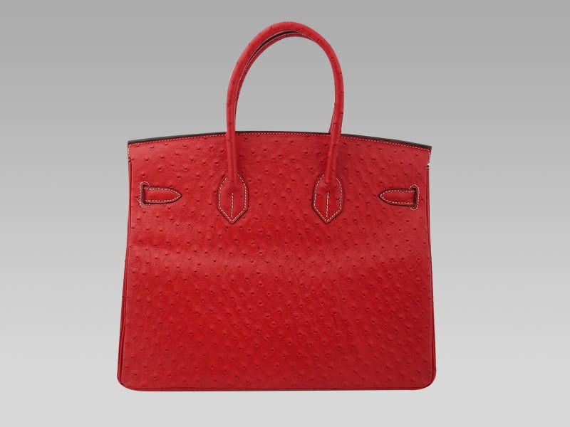 Hermes Birkin 35 Cm Ostrich Rouge Vif 4