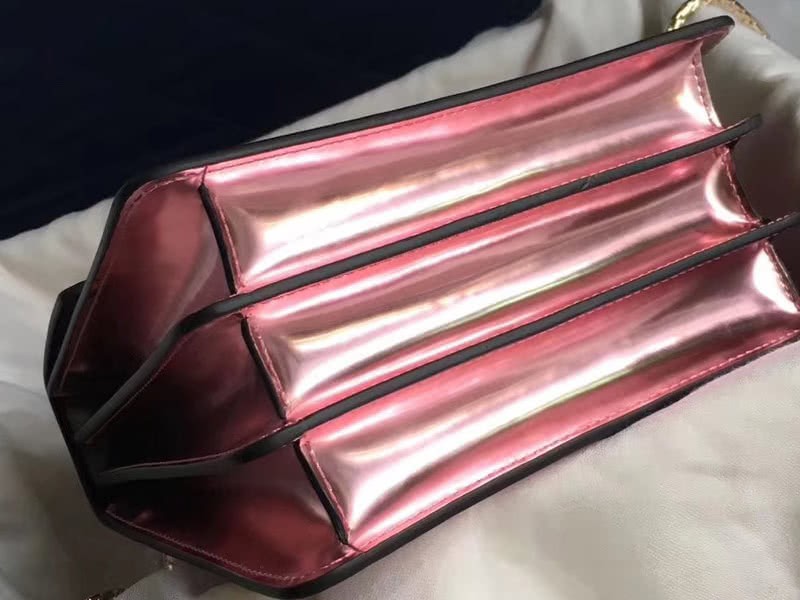 Bvlgari Flap Cover Serpenti Forever 20cm Metallic Calfskin Pink Quartz 5