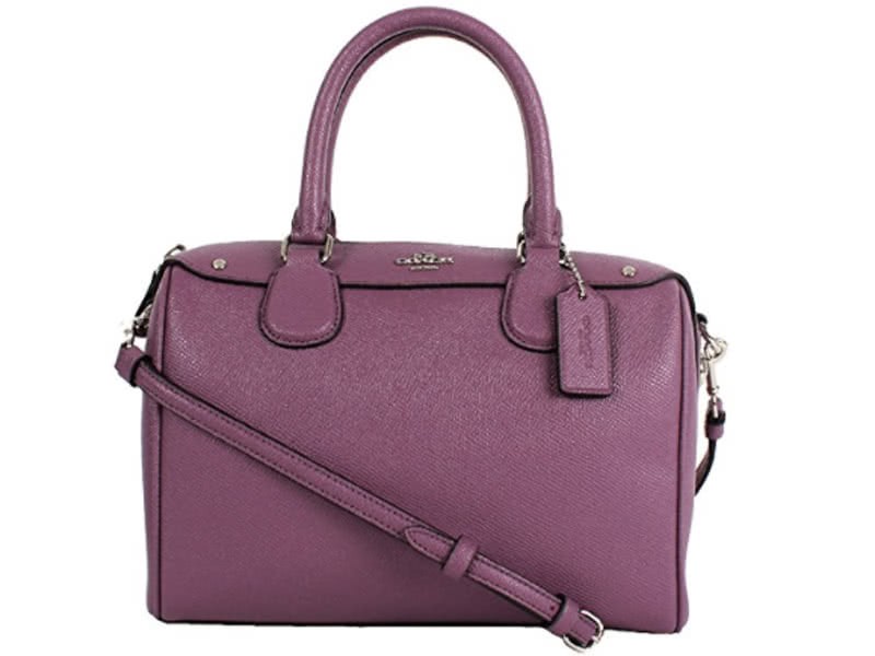 Coach Mini Bennett Crossbody Satchel Crossgrain Leather Mauve 1